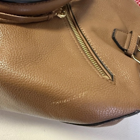 Rebecca Minkoff Large Moto Satchel – Tan Pebbled Leather Handbag Revolve - Picture 4 of 7